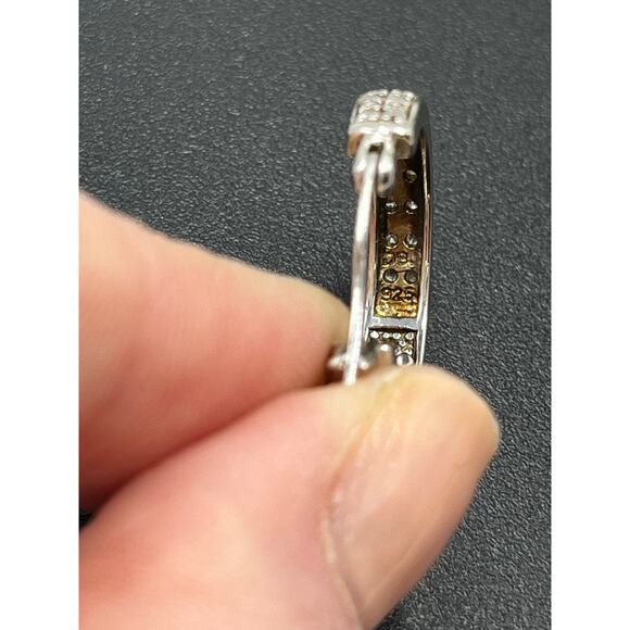 DBJ Dee Berkley 925 Sterling Silver Genuine Cut Diamond In & Out Hoop
Earrings - Picture 15 of 16